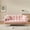 Pink, variant on 69" Sofa Bed, Adjustable Teddy Fabric Sleeper Sofa Couch with Removable Armrests for Living Room Bedroom, Green