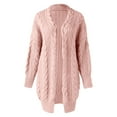 thumbnail image 5 of Vedolay Women Long Cardigan Knit Sweater Cardigan Loose Long Sleeve Casual Coat Pink,One Size, 5 of 5