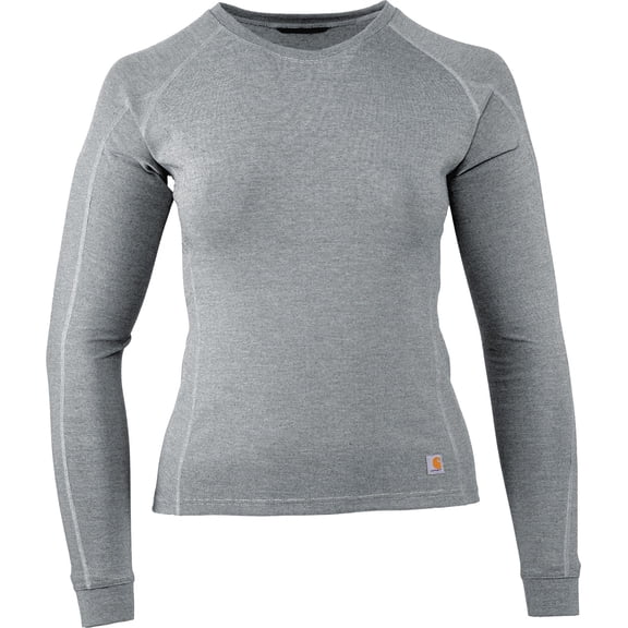 Carhartt Women's Base Force Heavyweight Crewneck Baselayer Shirt (Shadow Heather, M)