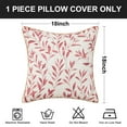 thumbnail image 2 of VOGOL 18 x 18 inch Decorative Pillow Covers, Farmhouse Pink Leaves Pattern Throw Pillowcases, Square Cushion Covers for Living Room Sofa Chair, 2 of 7