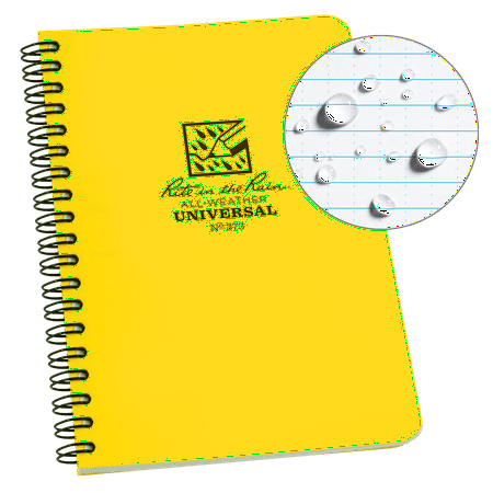 - Rite in the Rain Weatherproof Side Spiral Notebook, 4.625