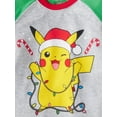 thumbnail image 3 of Pokemon Boys' Holiday Pikachu Long Sleeve Top and Printed Micro Fleece Pant, 2-Piece Christmas Pajama Set (Little Boys & Big Boys), 3 of 3