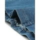 thumbnail image 5 of Allegra K Chaqueta de mezclilla lavada de manga larga con botones y solapa con muesca para mujer Azules XS, 5 of 5