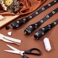 thumbnail image 3 of 9 Yards Eyelet Tape Black Grommet Trim 0.8 Wide Imitation Leather Grommet Tape Grommet Brass Eyelet Twill Trim, 3 of 9