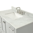 thumbnail image 5 of Ariel Cambridge 43 In. Single Rectangle Sink Vanity With Carrara White Marble 0.75 In Countertop In Grey, 5 of 10