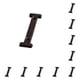 thumbnail image 3 of Placa de puerta decorativa de hierro negro Inteprter B17--yo 10Conjunto, 3 of 6