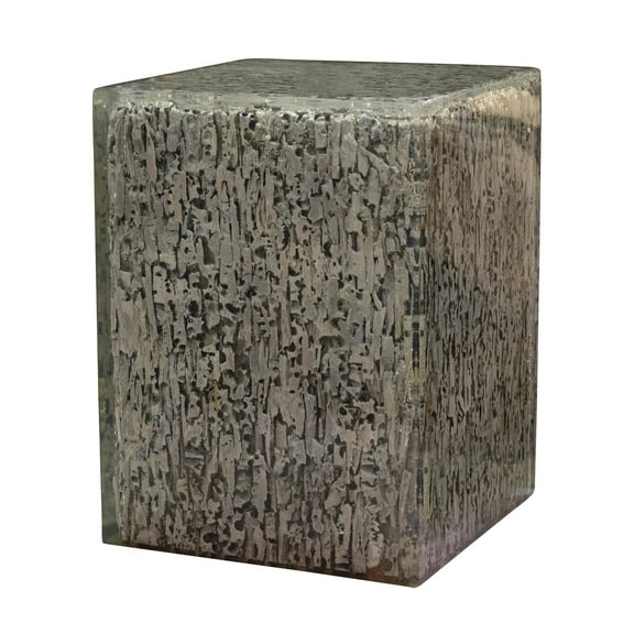 Square Petrified Wood Stool - Natural