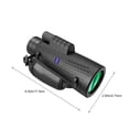 thumbnail image 3 of Telescopio monocular de 12 aumentos | Ocular grande de 50 mm | Catalejo óptico para observación de aves, observación de estrellas, vida silvestre | Alta transmitancia de luz | Portátil con pulsera, 3 of 8