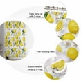 thumbnail image 5 of Shower Curtain Bathroom Set Summer Lemon Flower Leaves Waterproof Fabric Shower Curtains with Grommets&Hooks Grey White Plaid Lattice Privacy Bath Curtain for Bathtub 72x72in, 5 of 7