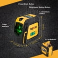 thumbnail image 2 of PREXISO Laser Level with Tripod & 2 Plumb Dots - 100 Ft Green Point Laser Level Self Leveling - Plumb Spot Alignment Cross Laser Line Tool for Construction, Ceiling, Floor Til, 2 of 6
