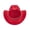 Red, variant on Argulvti Rhinestone Western Cowgirl Hats Fashionable Wide Brim Party Fedora Caps for Women Men