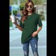 thumbnail image 4 of Camiseta Básica de Corta con Cuello en V Verde S, 4 of 5