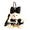 Black Skirt, variant on Cute Teddy Bear Keychain Soft Fashion Little Bear Keyring Bag Backpack Pendant Women Men