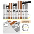 thumbnail image 6 of Orange Grey Stripes Blackout Curtains 39 Inches Long for Bedroom,Simple Striped Lines Minimalist Modern Thermal Insulated Room Darkening Black Out Window Curtain Panels Grommet Drapes for Living Room, 6 of 8