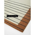 thumbnail image 3 of Hand-Tufted Solid Rug with Border And Striped – 7x10 – Warm Ivory Center, Brown Border, 3 of 3