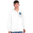 thumbnail image 3 of Cross in Pocket Holy Roller Faith Zip Up Hoodie Men's Women's Brisco Brands S, 3 of 6