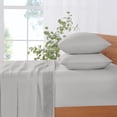 thumbnail image 6 of 4 Piece Microfiber Sheet Set – Soft Cooling Bed Sheets with Crochet Lace – Deep Pocket, Wrinkle Free, Breathable, Hotel Luxury Bedding, Light Gray, Queen, 6 of 7