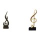 thumbnail image 1 of Estatua abstracta de nota musical de fuego, figura de resina, escultura de arte moderno, adorno creativo de mesa para armario, sala de estar, escritor, 1 of 8