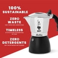 thumbnail image 2 of Bialetti - Nueva cafetera Brikka, Moka Pot, la &uacute;nica cafetera para estufas capaz de producir un espresso rico en crema, 4 tazas (6 onzas), aluminio y negro, 2 of 6