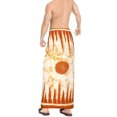 thumbnail image 3 of HAPPY BAY Men's Pareo Swim Trunk Surfing Dashiki Sarong Long Beach Wrap One Size Orange-Y574 Summer Vacation Party, 3 of 5
