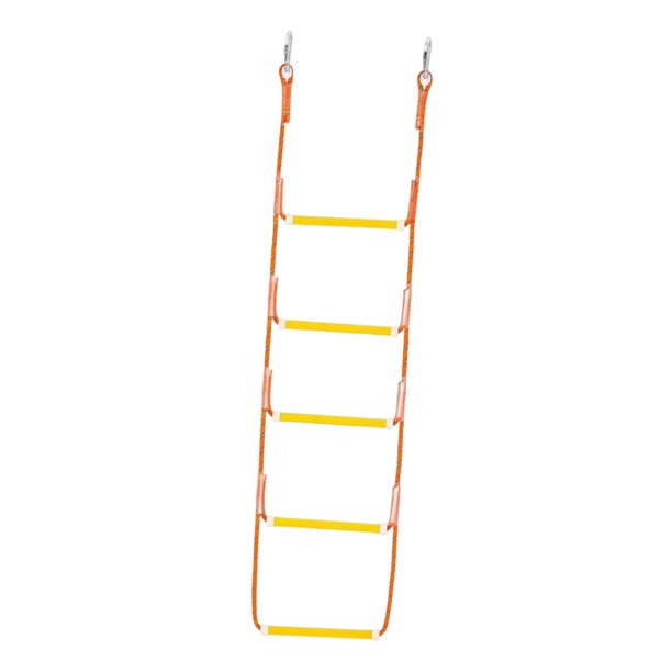 Escalera de cuerda marina portátil con mosquetón resistente y estable para canotaje. 5 escalones 135x35cm