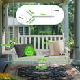 thumbnail image 5 of VEIKOUS 3-Seat Outdoor Hanging Porch Swing Bench with Chains, White, 5 of 10