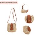 thumbnail image 2 of Bolsos de hombro para mujer Bolsos de playa de bandolera de tejido de verano de paja Blanco DQrwqpou Para Estrenar, 2 of 3