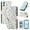 E, variant on Dteck for iPhone 12 Mini Wallet Case with Card Holder, Shockproof PU Leather Flip Cover with RFID Blocking Protective Phone Case with 3 Card Slots Kickstand & Wrist Strap for Women and Men, A