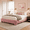 Pink, variant on Full Size Bed Frame Boucle Upholstered Platform Bed, with Heavy Duty Wood Slat, No Box Spring Needed, Easy Assembly, Beige