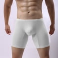 thumbnail image 2 of HVOBTTY Mens Casual Classic Underpants, Everyday Comfortable Briefs for Men, Men's Fashionable Solid Color Low Waist Loose Elastic Underpants White, L, 2 of 5