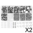 thumbnail image 1 of Fabricación de aretes,Kit para hacer aretes Adultos principiantes Anillos de salto abiertos,Kit de suministros para aretes Respaldos de aretes de mariposa,Partes traseras de aretes Postes para, 1 of 10