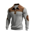 thumbnail image 3 of Ceisia Men Color Block Long Sleeve Zipper Casual Daily Outdoor Versatile Gift Fashion Athletic Top, 3 of 9