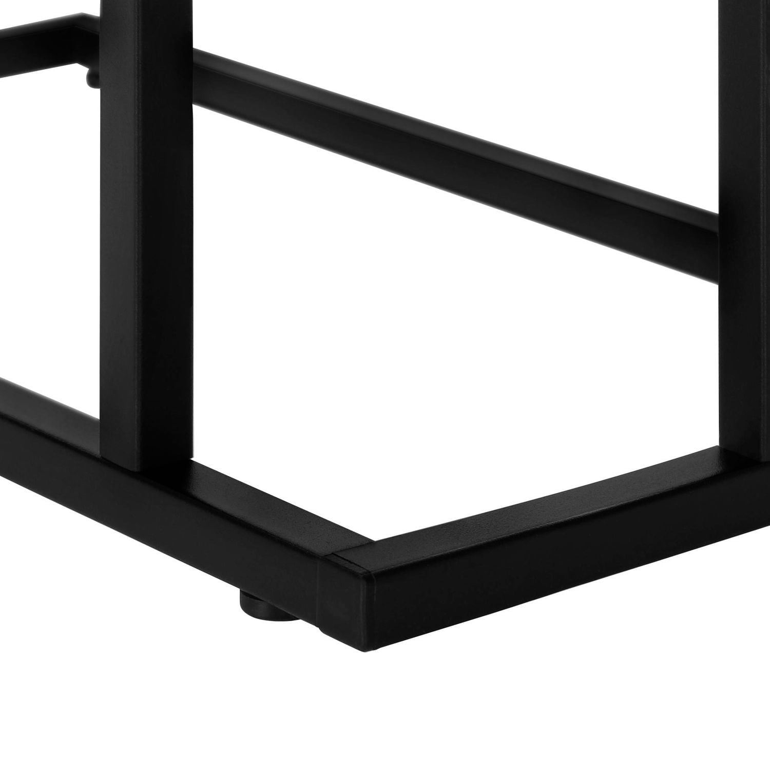 Monarch Specialties Table D'appoint, En Forme De C, Bout, Côté, Collation, Salon, Chambre À Coucher, Métal, Stratifié, Noir, Contemporain, Moderne