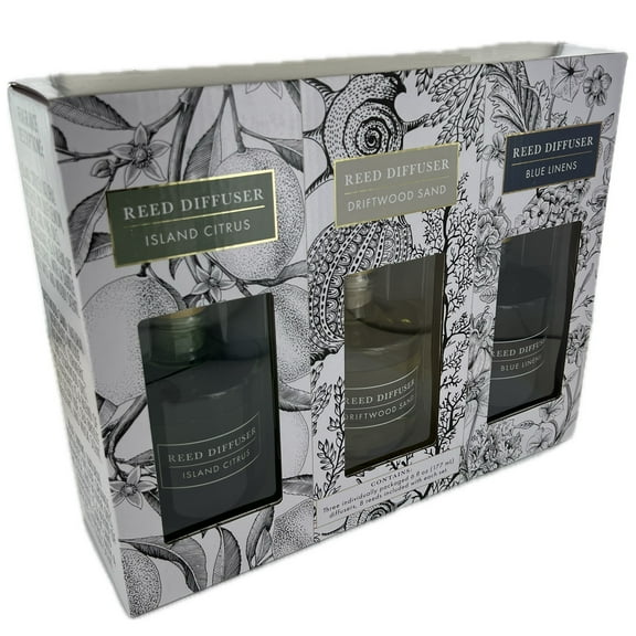 Bellevue Reed Diffuser Set Variety, 6 Fluid Ounce (Pack of 3)