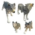 thumbnail image 1 of Modelo de Animal Miniatura de Plástico Realista Sunnimix Figurines de Lobos Salvajes, 1 of 8