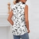 thumbnail image 5 of TaTaai Lapel Printed Top Wrinkle-Resistant Soft Women's Fashion Button Front Sleeveless Short Sleeve Loose Summer Casual Office Blouse Gift, 5 of 6