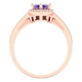 thumbnail image 4 of 2.48 ct Brilliant Marquise Cut Natural Amethyst 14k Rose Gold Halo Solitaire with Accents Engagement Bridal Wedding Ring Band Set size 7.25, 4 of 7