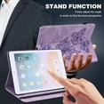 thumbnail image 3 of Dteck Case for iPad 9th Generation 10.2 inch 2021,iPad 8th Gen 2020 Smart Butterfly Pattern Leather Card Holder Wallet Case Kickstand Hybrid Rubber Folio Flip Cover for iPad 7th Gen 10.2" 2019,Purple, 3 of 8