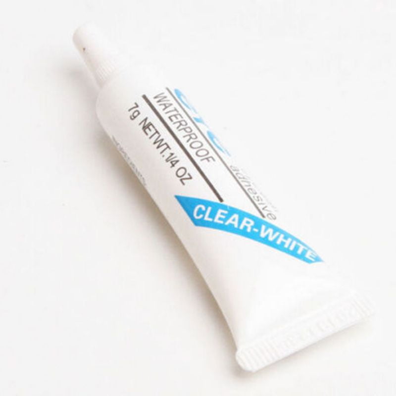 Professional Clear Strong Adhesive Eyelash Glue, Latex-Free, Strong Hold, White Waterproof False Eyelashes Glue, Suitable for Sensitive Person