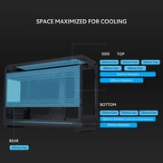 Lian Li A3-mATX PC Case - Wood Edition - Micro ATX Case - Supports 360mm AIO Cooler & 415mm GPU - Wood Front Panel - No Fans Included - Black (A3X-WD)