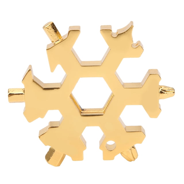 Llave inglesa, herramienta multifuncional portátil 19 en 1, herramienta de copo de nieve, apariencia llamativa Jadeshay A