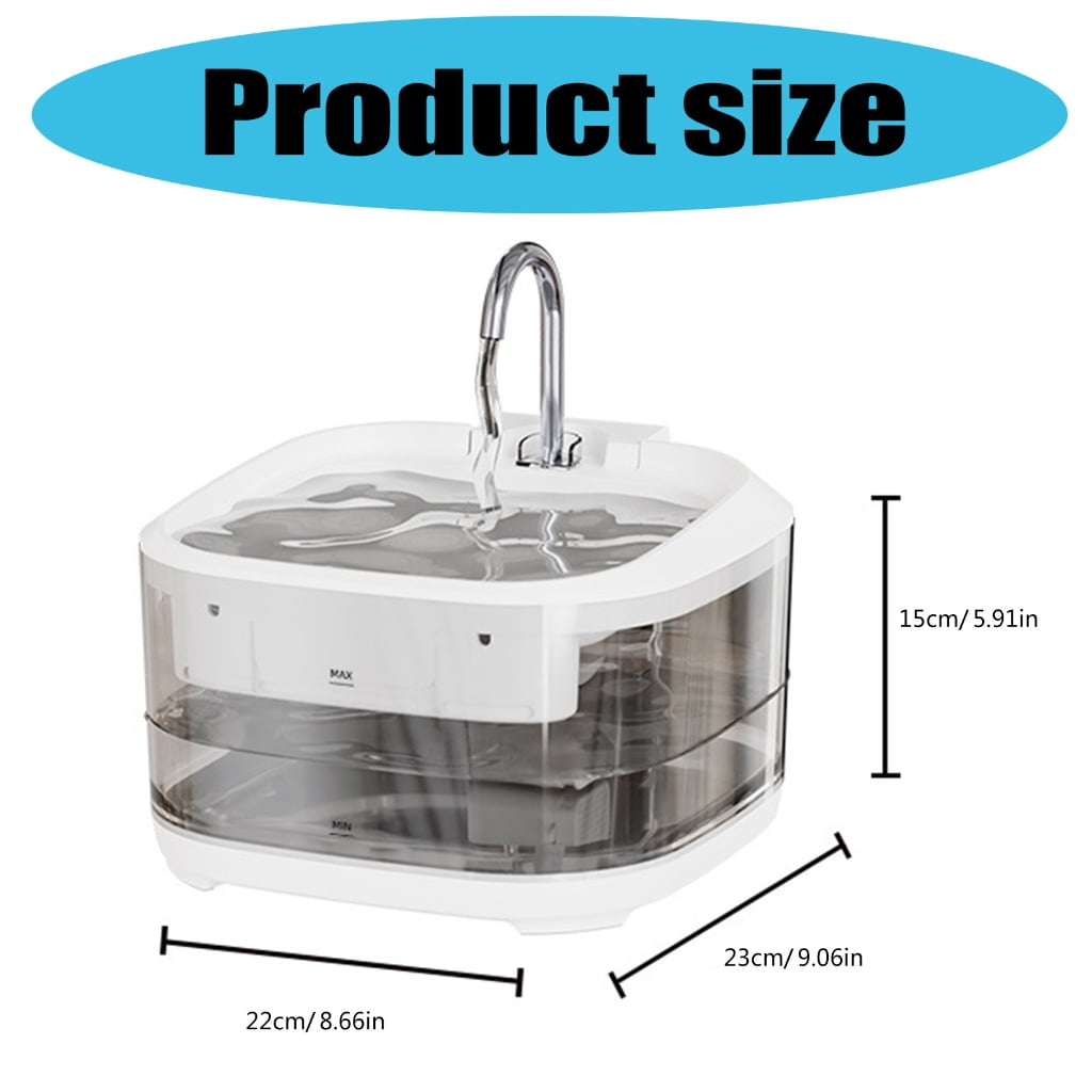 Cats Water Dispenser With Filtration Stainless Steel Bowl Low Noise Water Fountain For Automatic Water Circulations