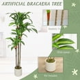 thumbnail image 4 of HOMCOM 5FT Artificial Dracaena Tree, Lifelike Fake Plant for Home Decor, 4 of 10