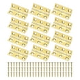 thumbnail image 1 of Uxcell Paquete de 12 Bisagras de Puerta Pequeñas, 1.45in (37mm) Bisagras Mini de Latón Plegables con Tornillo para Caja de Joyas, 1 of 1