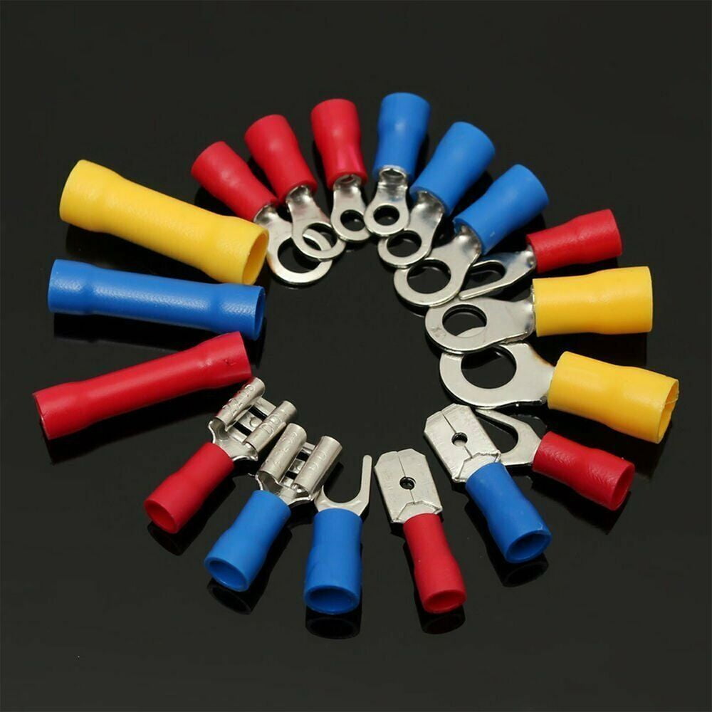 1200pcs Assorted Insulated Electrical Wire Terminals Crimp Connectors Spade Kit