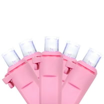 Northlight 100-Count Pure White LED Wide Angle Christmas Lights 33ft Pink Wire - 33'