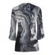 thumbnail image 5 of ICHUANYI Clearance Fashion Women's Summer V-Neck 3/4 Sleeve Print Casual T-shirt Blouse(Black, S) ICHUANYI WER2023081004414, 5 of 5