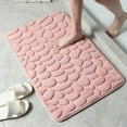 thumbnail image 1 of Cobblestone Bathroom Rugs Memory Foam Bath Mat Super Water Absorbent Bath Mats for Bathroom Machine Washable Bath Rugs (Navy, 23.5*15.5 inch), 1 of 10