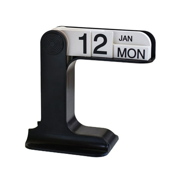 BYNNIX Decorative Flipping Calendar with Dates Week Month Displays Desk Calendar Permanent Calendar for Enthusiasts Collector