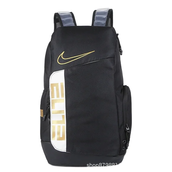 Unisex Nikes Elite Pro Basketball Backpack School Bag Fitness Travel Bag Laptop Bag Black White